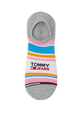 Calcetines Tommy Jeans Invisible Rayas Multi Mujer