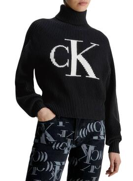 Jersey Calvin Klein Jeans Blown CK Negro Mujer