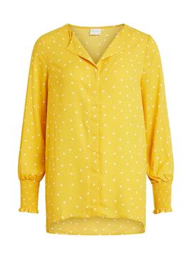 Camisa Vila Vidotties Amarillo Para Mujer