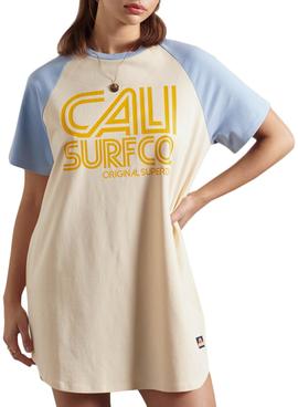 Vestido Superdry Cali Supf Amarillo Para Mujer