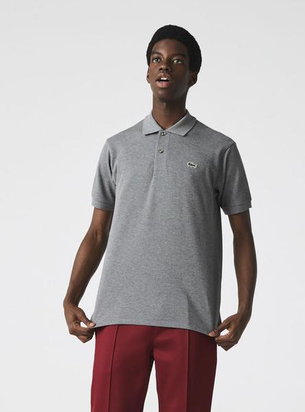 Polo Lacoste Jaspeado Gris Para Hombre