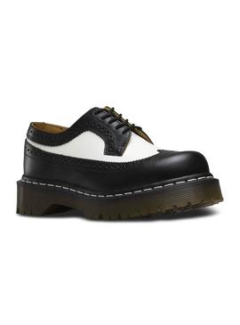 Zapato Dr.Martens Brogue 3989 Smooth Negro-Blanco