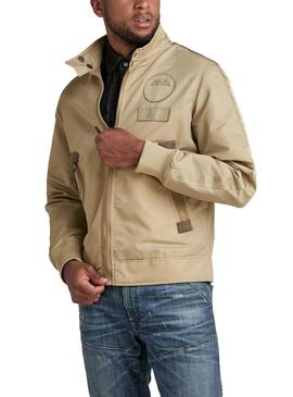 Chaqueta G-Star Harrington Beige Hombre