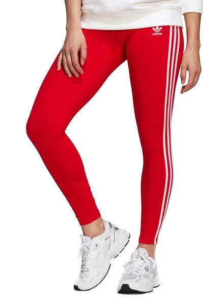 Onza Nunca Real Mallas Adidas Classics 3 Stripes Rojas para Mujer