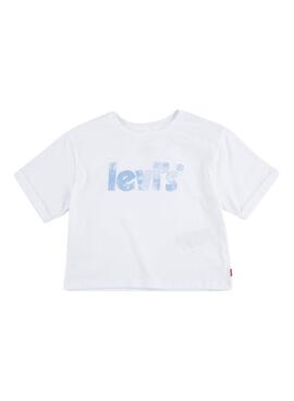 Camiseta Levis Meet and Greed Blanca para Niña