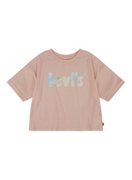 Camiseta Levis Meet and Greed Rosa para Niña