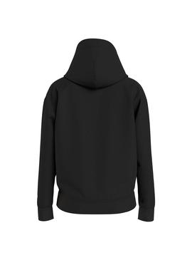Sudadera Tommy Jeans Linear Overlay Negra Mujer
