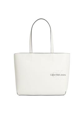 Fácil de suceder guardarropa aleatorio Bolso Calvin Klein Sculpted Shopper29 Blanco Mujer