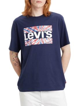 Camiseta Levis Relaxed Fit Marino Unisex
