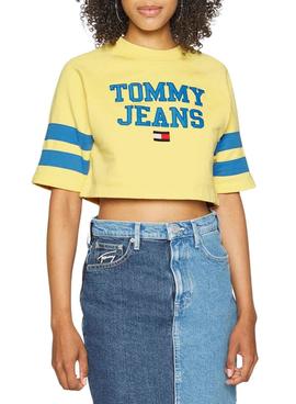 Sudadera Tommy Jeans POP DROP Amarillo Para Mujer