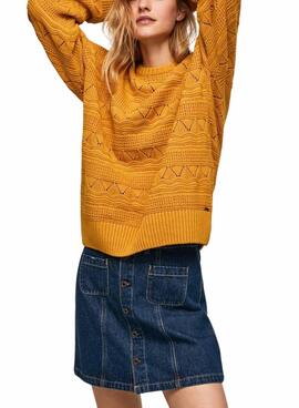 Jersey Pepe Jeans Bubby Amarillo Para Mujer