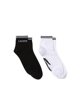 Pack2 Calcetines Lacoste Sport Blanco Negro Hombre