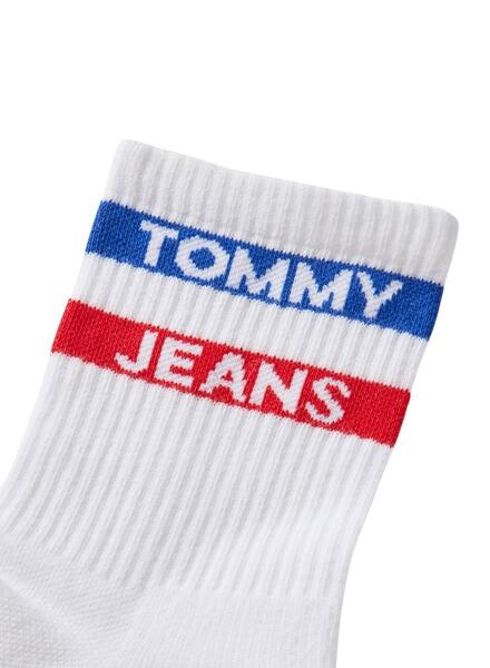 TOMMY HILFIGER Calcetines Logo Jeans Blanco Hombre