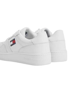 Zapatillas Tommy Jeans Retro Basket Hombre Blanco