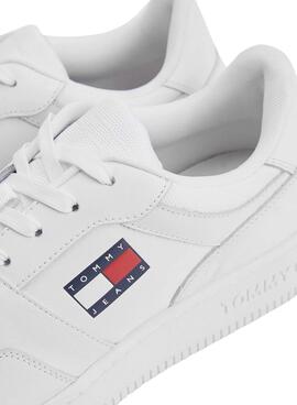 Zapatillas Tommy Jeans Retro Basket Hombre Blanco