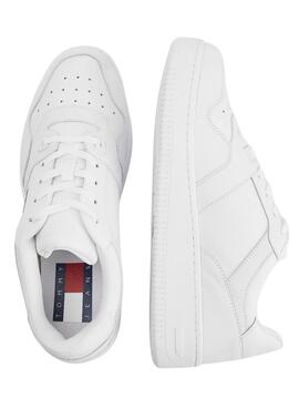 Zapatillas Tommy Jeans Retro Basket Hombre Blanco