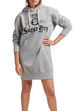Vestido Superdry Pride In Craft Hooded Mujer Gris