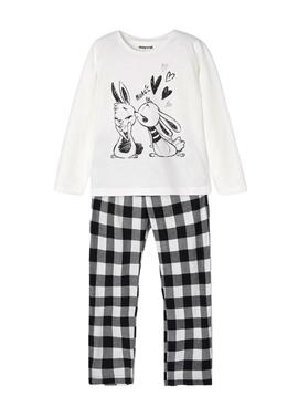 Pijama Mayoral Mini Set Blanco para Niña 