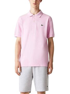 Polo Lacoste Clasic Fit para Hombre Rosa Claro