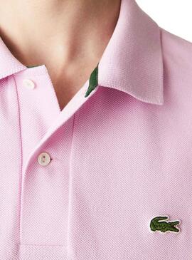 Polo Lacoste Clasic Fit para Hombre Rosa Claro