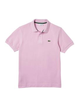 Polo Lacoste Clasic Fit para Hombre Rosa Claro