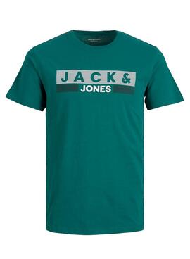 Camiseta Jack And Jones Corp Logo Verde Hombre