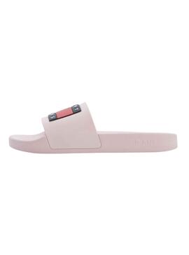 Chanclas Tommy Jeans Flag Pool Rosa para Mujer