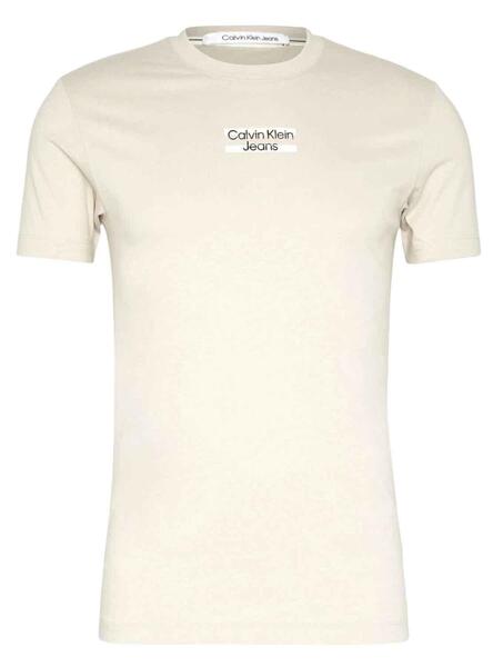 Camiseta Calvin Klein Seasonal Beige para Hombre