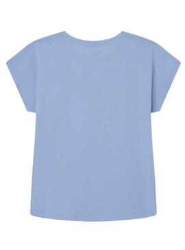 Camiseta Pepe Jeans Bloomy Azul para Niña