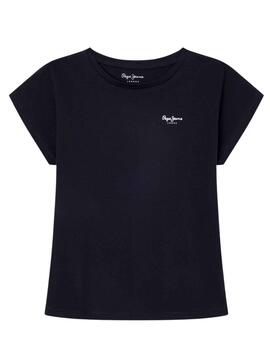 Camiseta Pepe Jeans Bloomy Negro para Niña