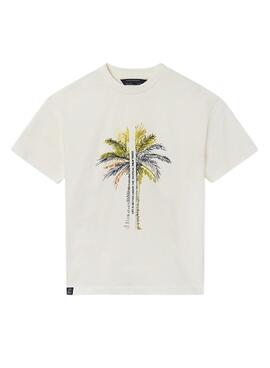Camiseta Mayoral Palm Trees Blanco para Niña
