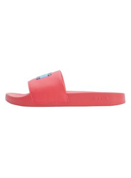 Chanclas Tommy Jeans Flag Print Rosa para Mujer