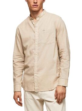 Camisa Pepe Jeans Levenshulme Beige para Hombre