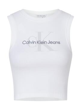 Top Calvin Klein Badge Blanco para Mujer