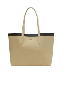 Bolso Lacoste Zipped Beige para Mujer