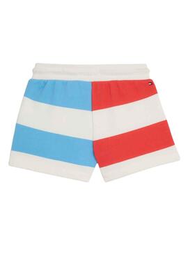 Shorts Tommy Hilfiger Stripe Blanco para Niña