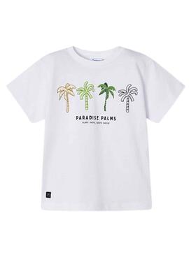 Camiseta Mayoral Palms Blanco para Niño