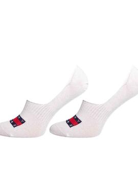 Calcetines Tommy Jeans Footie Blanco Unisex