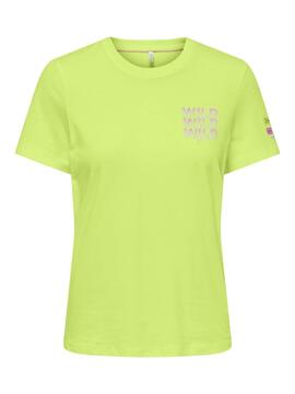 Camiseta Only Jen Amarillo para Mujer