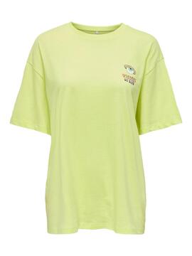 Camiseta Only Liv Amarillo para Mujer