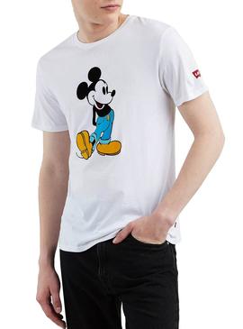 Camiseta Levis Graphic Setin Mickey Blanco Hombre