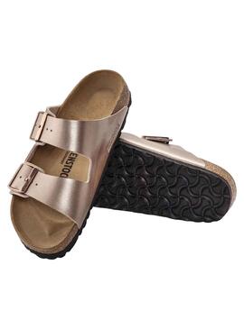 Sandalias Birkenstock Arizona Birko-Flor cobre para mujer