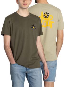 Camiseta Klout Rudbeckia Verde Algodón Orgánico