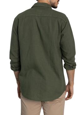 Camisa Lino Verde Klout para Hombre