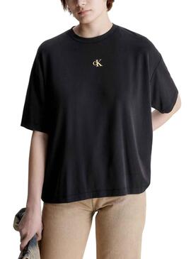 Camiseta Calvin Klein Logo Modal Negro para Hombre