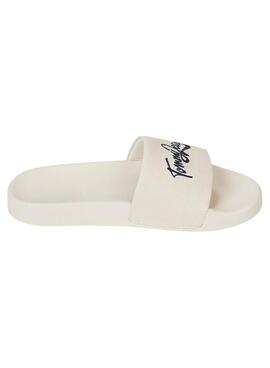 Chanclas Tommy Jeans Graphic Pool Beige Mujer