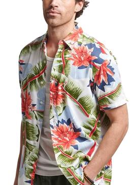 Camisa Superdry Hawaiian Blanco para Hombre