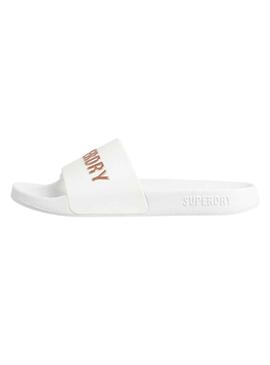 Chanclas Superdry Code Logo Blanco para Mujer