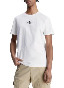 Camiseta Calvin Klein Monologo Blanco para Hombre