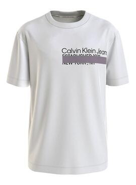 Camiseta Calvin Klein Address Blanco para Hombre